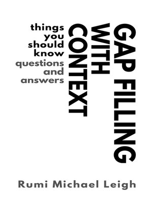 cover image of Gap filling with context